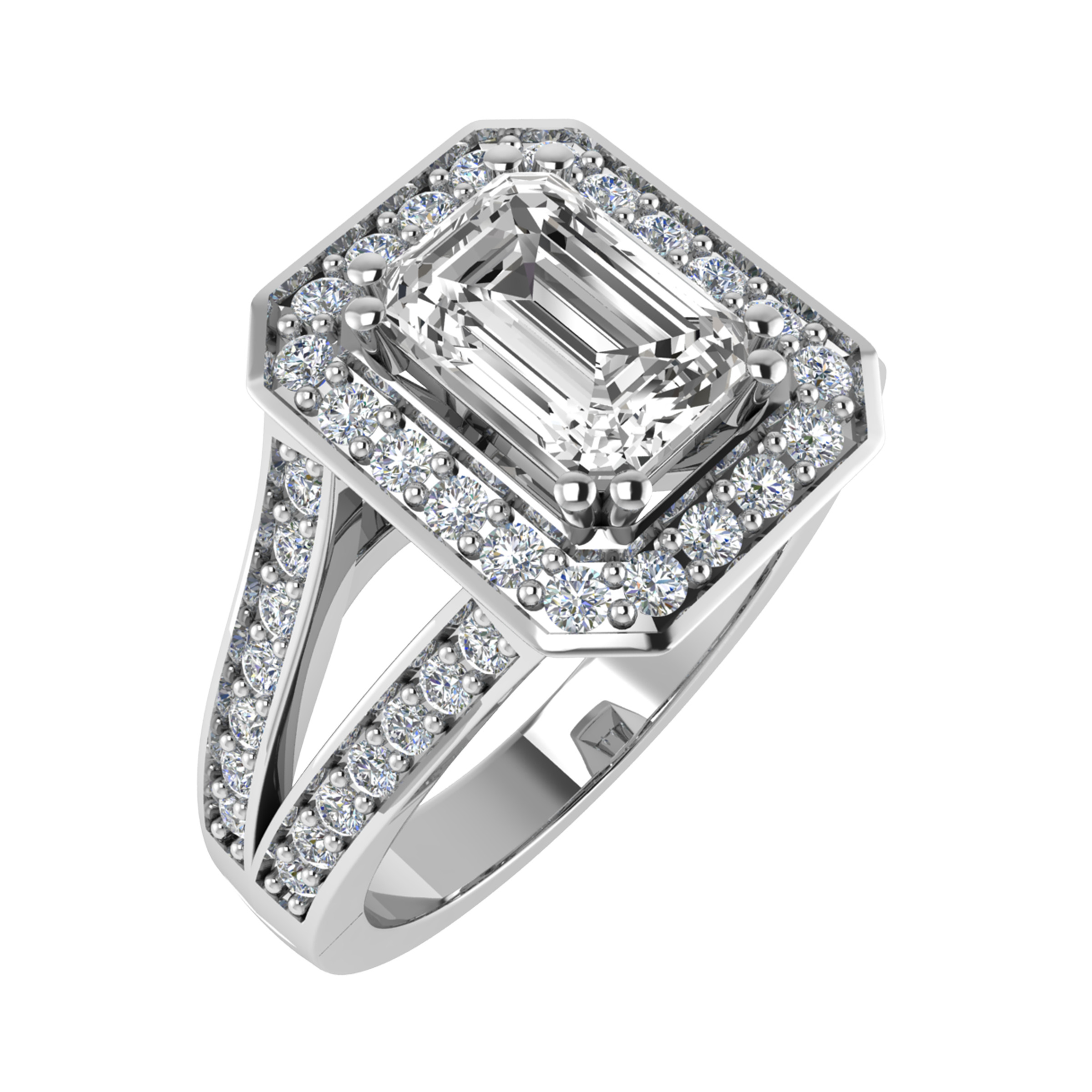 Nyra Natural Double Prong  Diamond Ring