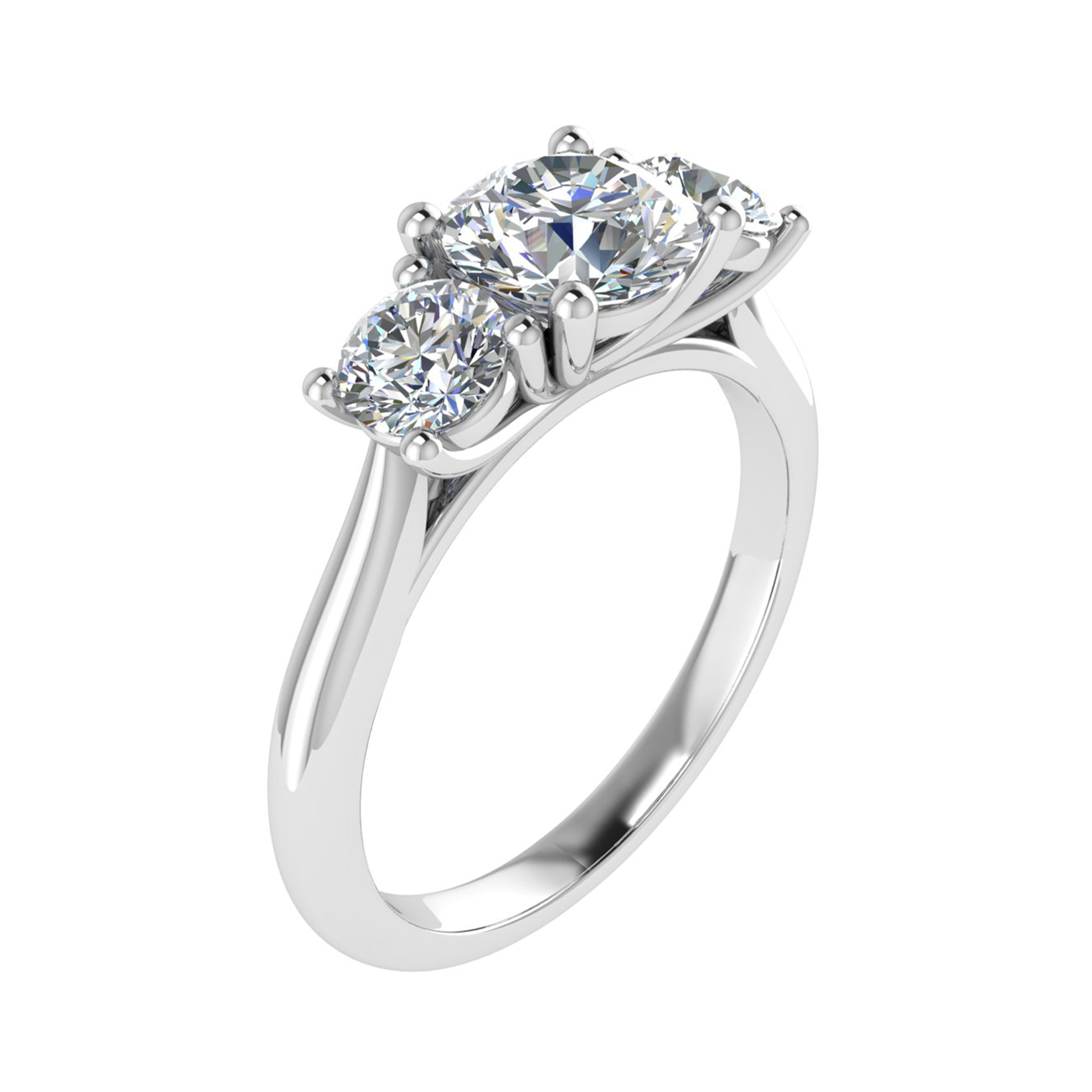 Davette Natural Diamond 4 Prong  Engagement Ring