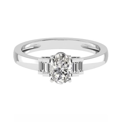 Helen Natural Diamond 4 Prong Set  Engagement Ring
