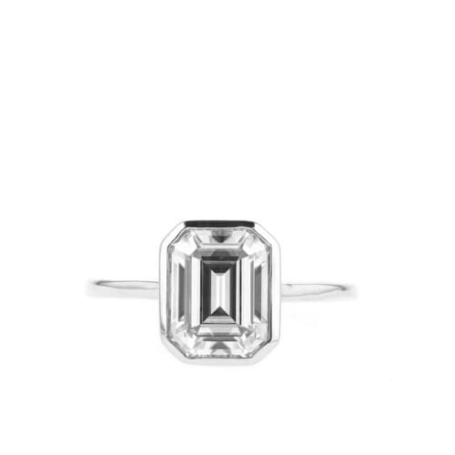 Carrina Natural Diamond Bezel  Engagement Ring