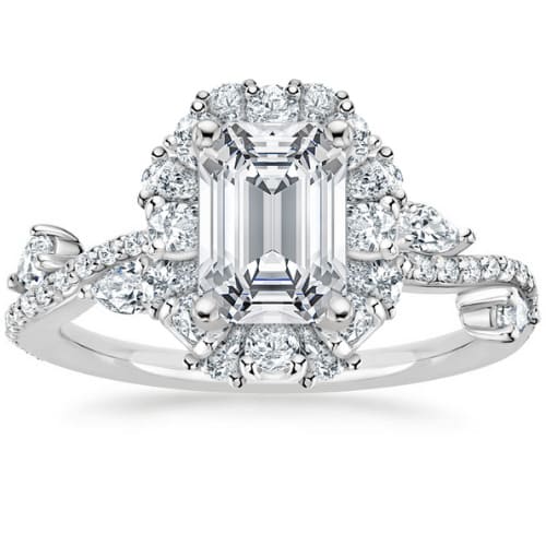Coralyn Natural Diamond 4 Prong Set  Engagement Ring