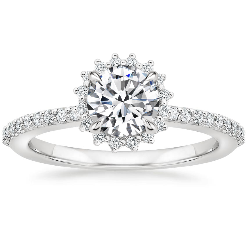Aevyrie Natural Diamond 4 Prong Set  Engagement Ring