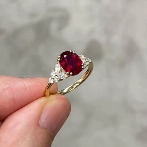 Anneken Natural Ruby  Engagement Ring