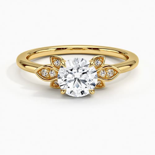 Carleena Natural Diamond 4 Prong  Engagement Ring