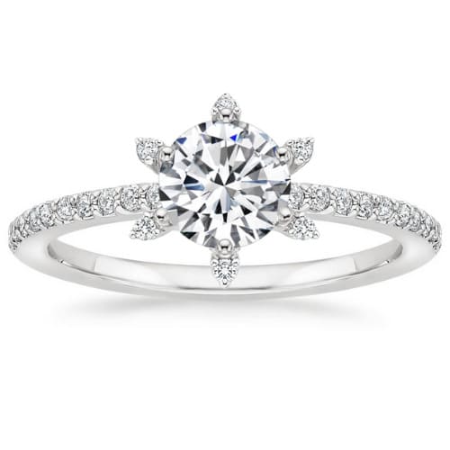 Belsant Natural Diamond 6 Prong  Engagement Ring
