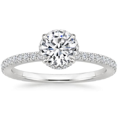 Hannah Natural Diamond 4 Prong  Engagement Ring