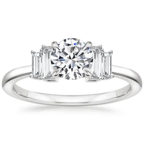 Celia Natural Diamond 4 Prong Set  Engagement Ring