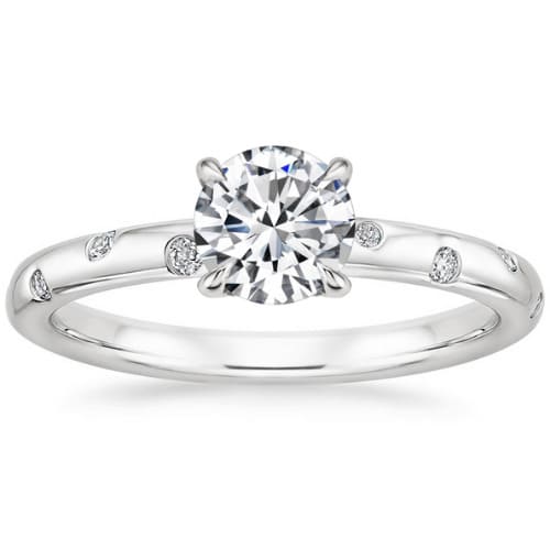 Carlye Natural Diamond 4 Prong Set  Engagement Ring