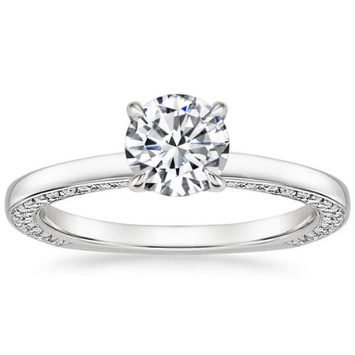 Bemma Natural Diamond 4 Prong Set  Engagement Ring
