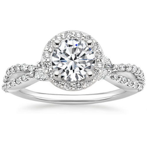 Aetti Natural Diamond 4 Prong Set  Engagement Ring