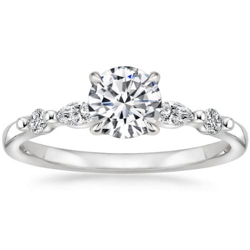 Carra Natural Diamond 4 Prong  Engagement Ring