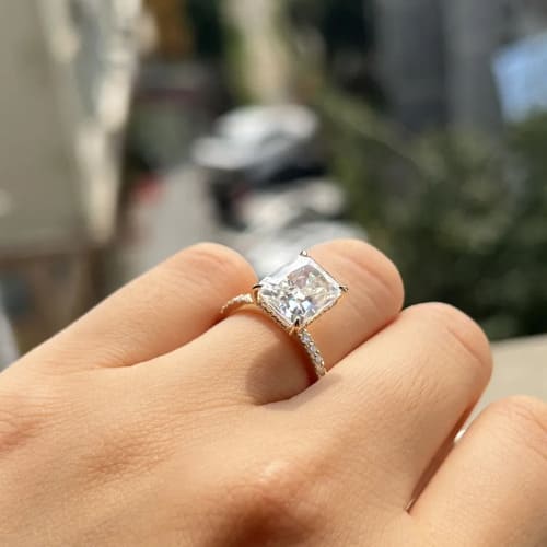 Davinee Lab-Created Diamond 4 Prong  Engagement Ring
