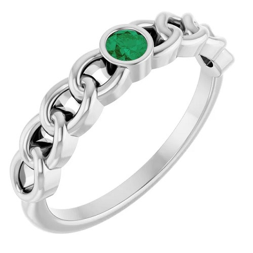 Brea Emerald  Engagement Ring