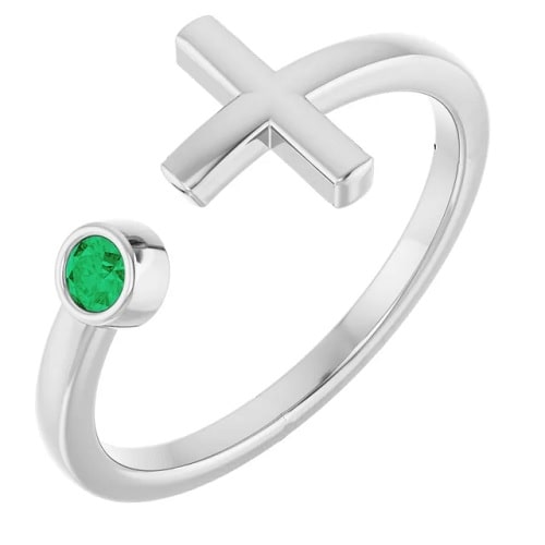 Zyanna Emerald  Engagement Ring