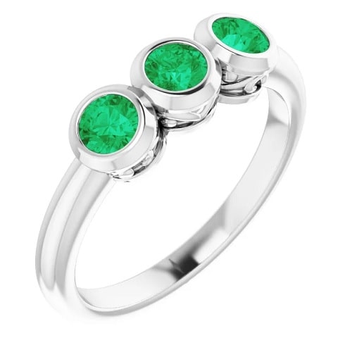 Ziggy Emerald  Engagement Ring