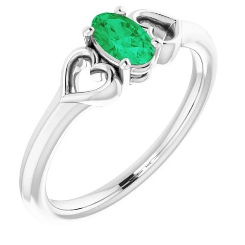 Zoee Emerald  Engagement Ring