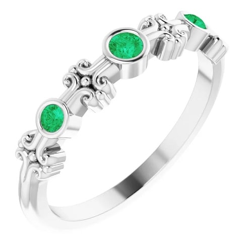Zuriyah Emerald  Engagement Ring