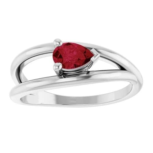 Dandra Natural Ruby 3 Prong  Engagement Ring
