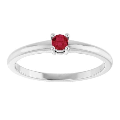Dona Natural Ruby 4 Prong  Engagement Ring