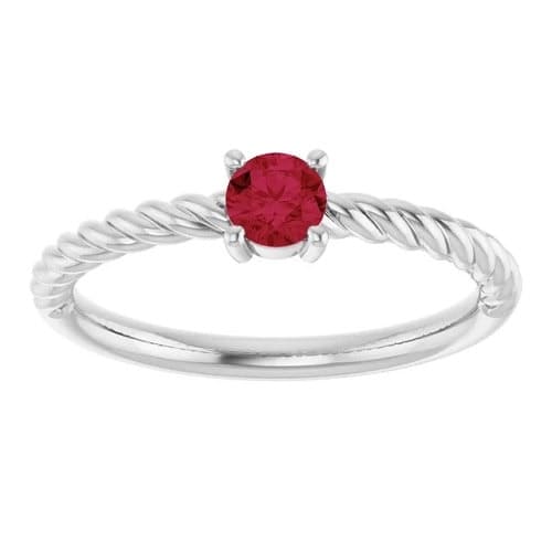 Daralyn Natural Ruby 4 Prong  Engagement Ring