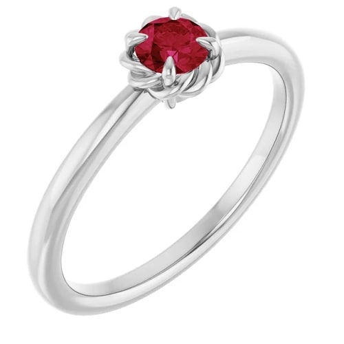 Zuleyka Natural Ruby  Engagement Ring