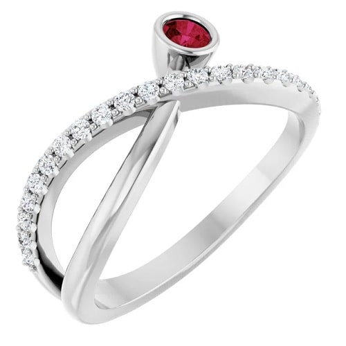 Lainey Natural Ruby  Engagement Ring