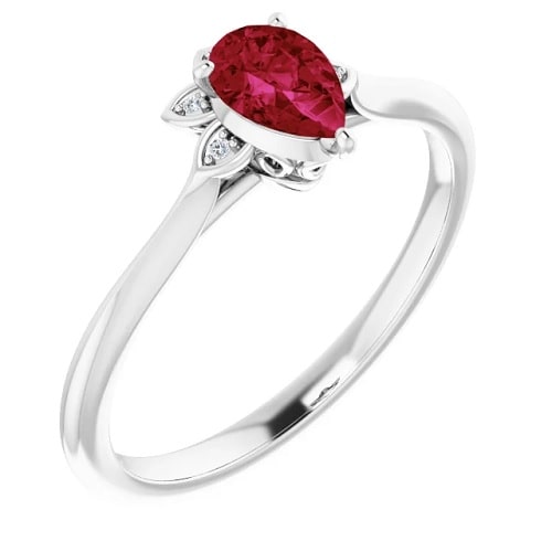 Leilani Natural Ruby  Engagement Ring
