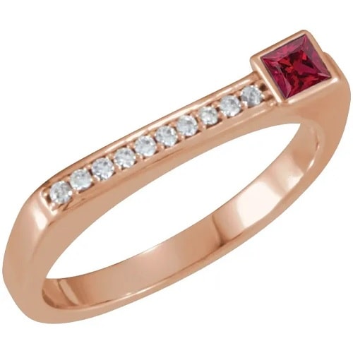 Kayla Natural Ruby  Engagement Ring