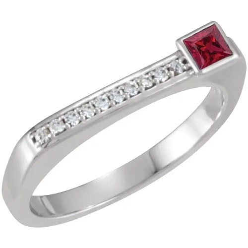 Kayla Natural Ruby  Engagement Ring
