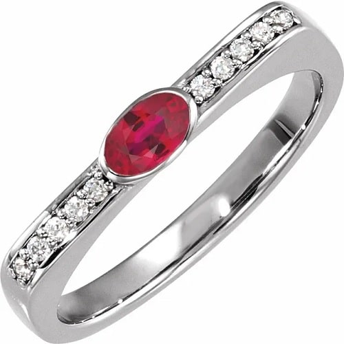 Lynette Natural Ruby  Engagement Ring