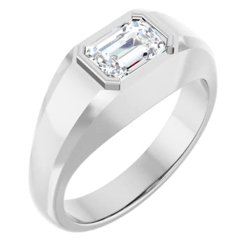 Dawana Natural Diamond Bezel  Engagement Ring