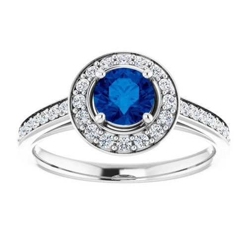 Alisanne Blue Sapphire Claw Set  Engagement Ring