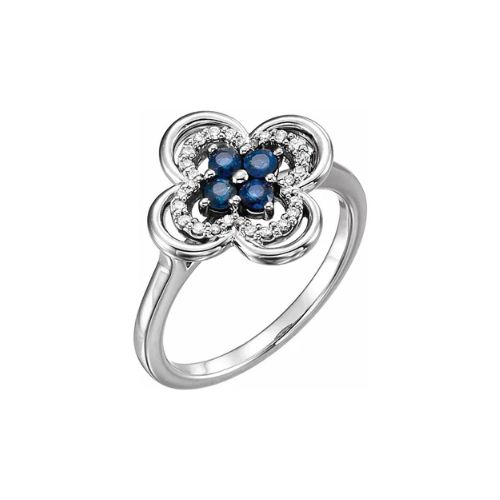 Autiana Blue Sapphire  Engagement Ring