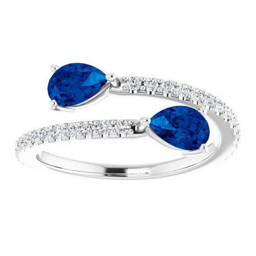 Navaeh Blue Sapphire 3 Prong  Engagement Ring