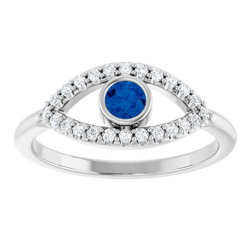 Ahnika Blue Sapphire  Engagement Ring