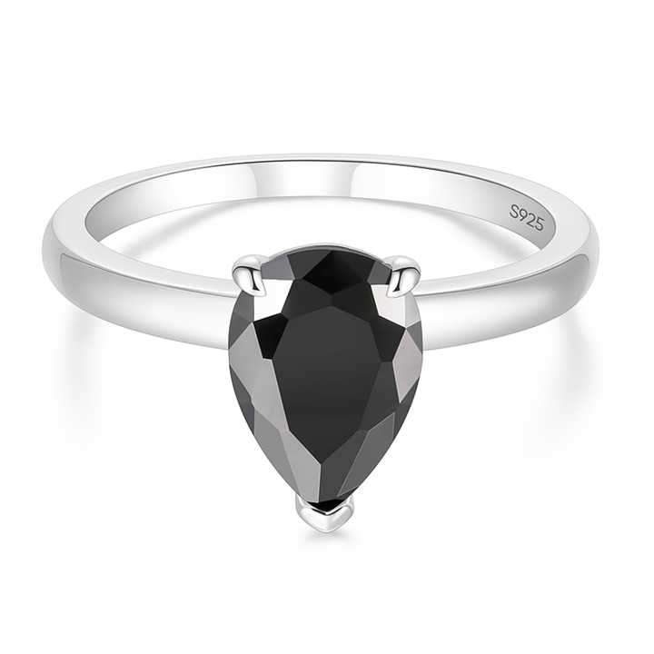 Phenolina Black Diamond 3 Prong Engagement Ring