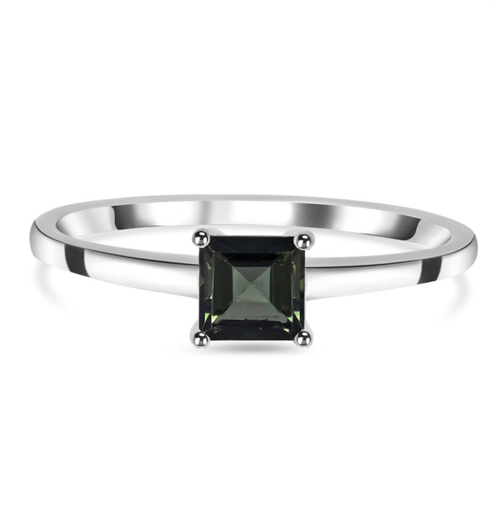 Fleorina Black Diamond 4 Prong Engagement Ring