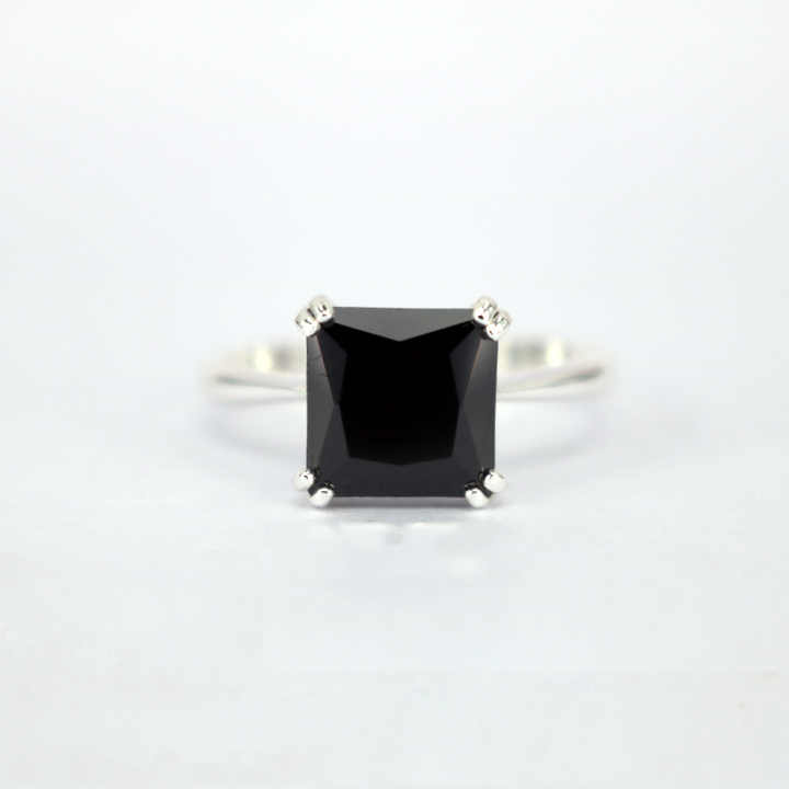 Renolin Black Diamond Double Prong  Engagement Ring