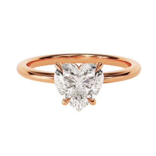 Blessyna Natural Diamond 4 Prong Engagement Ring