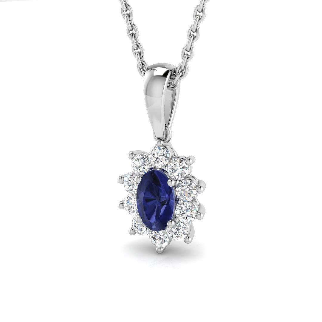 Cleara Tanzanite 4 Prong  Necklace