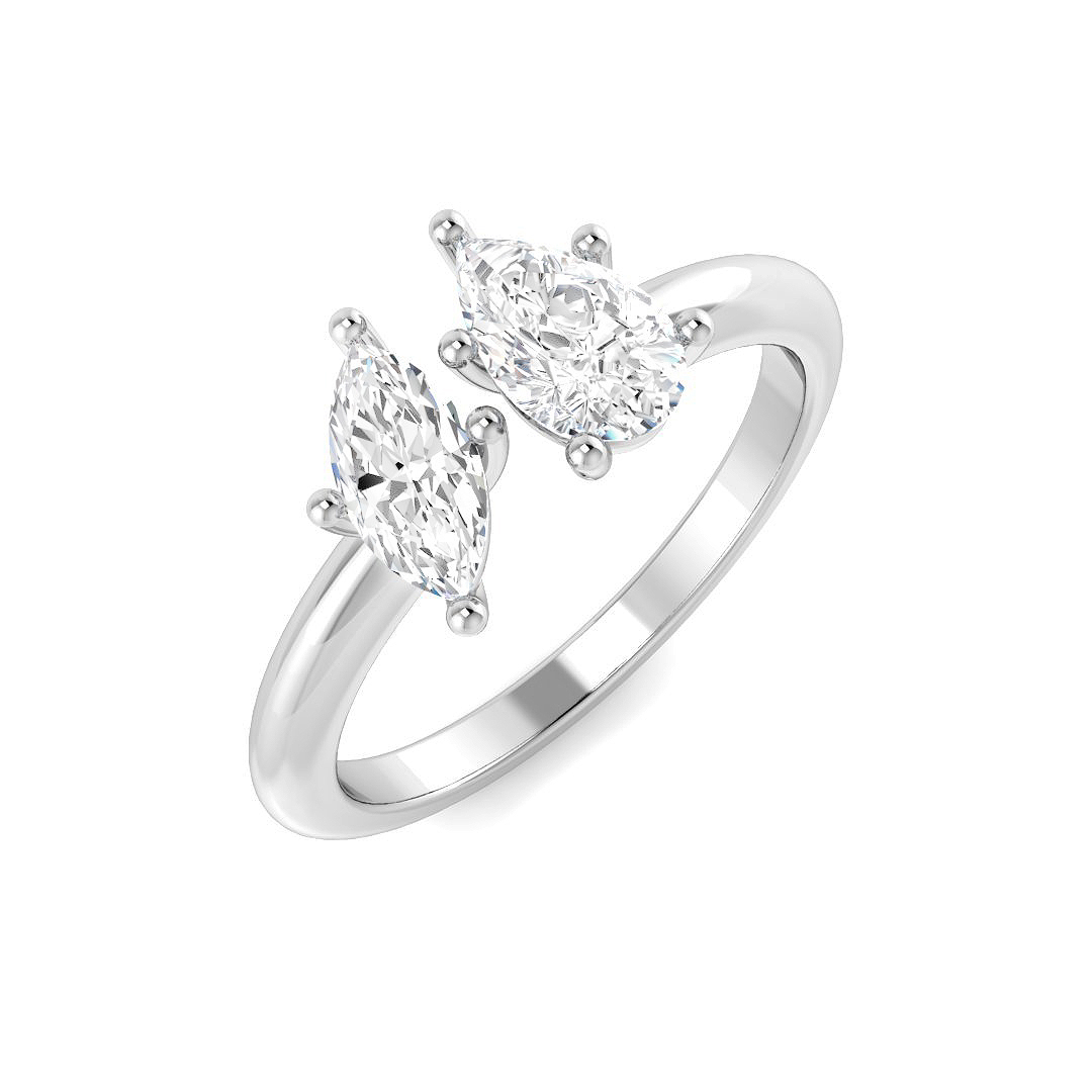 Ziona Lab-Created Prong Set Diamond Ring