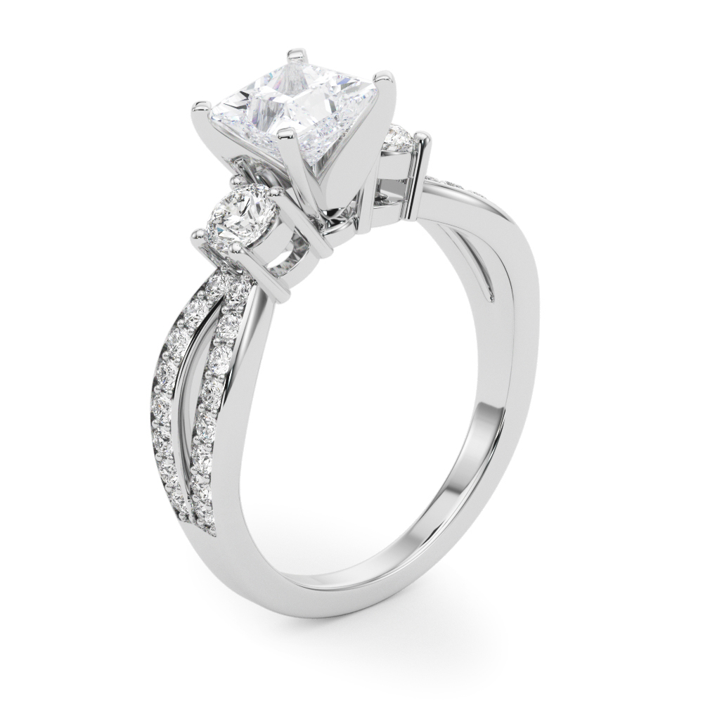 Valina Natural Diamond 4 Prong Set Engagement Ring