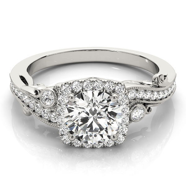 selciya Natural Diamond 4 Prong Engagement Ring