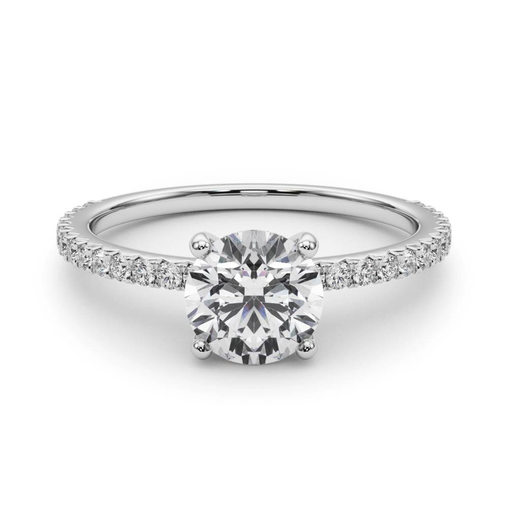 Alta Natural Diamond 4 Prong Engagement Ring