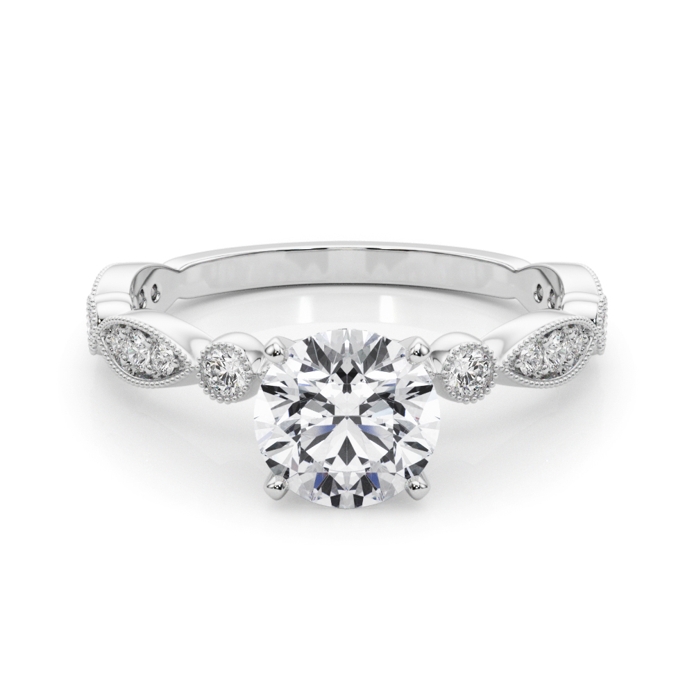 Steona Natural Diamond 4 Prong Engagement Ring