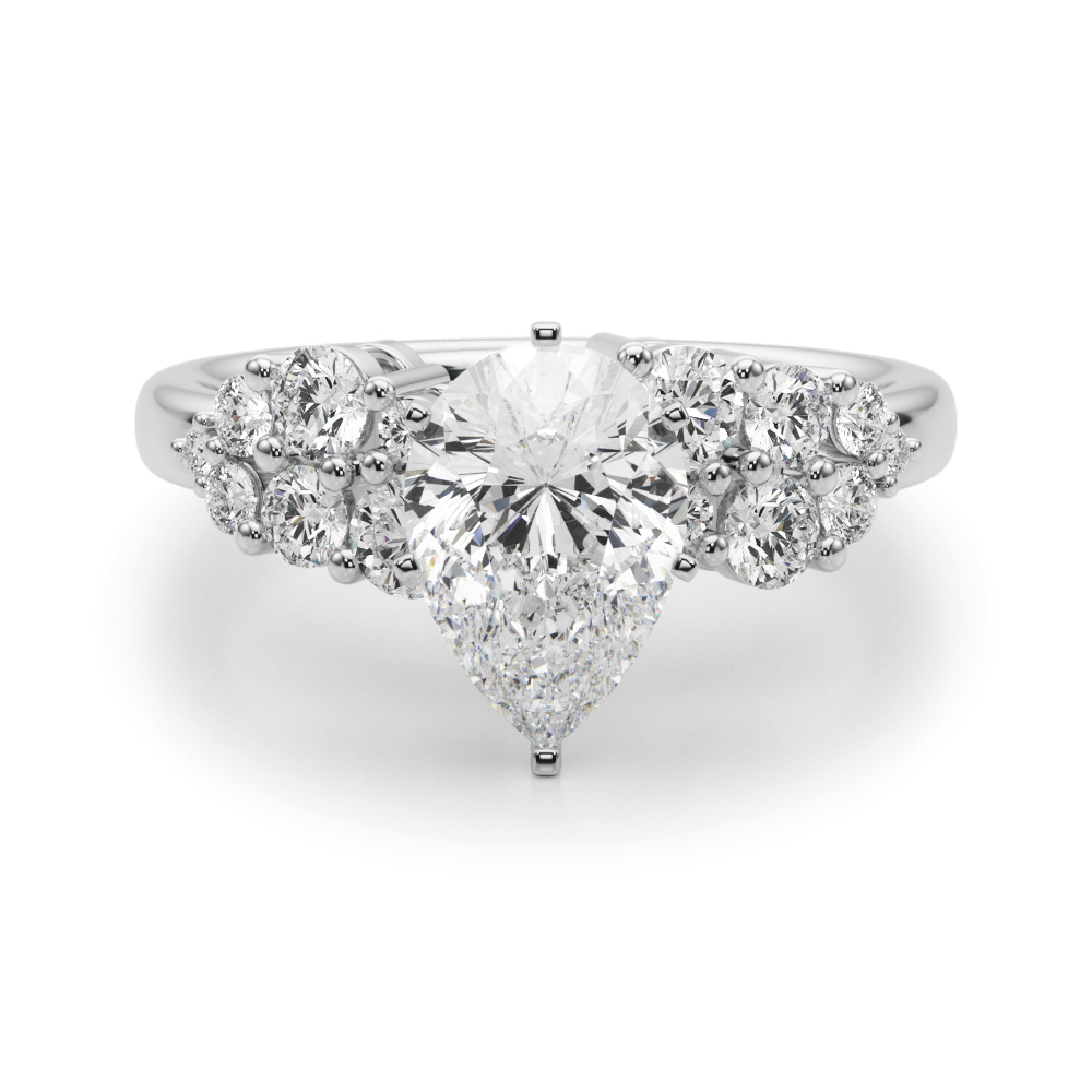 Steno Natural Diamond 6 Prong Engagement Ring