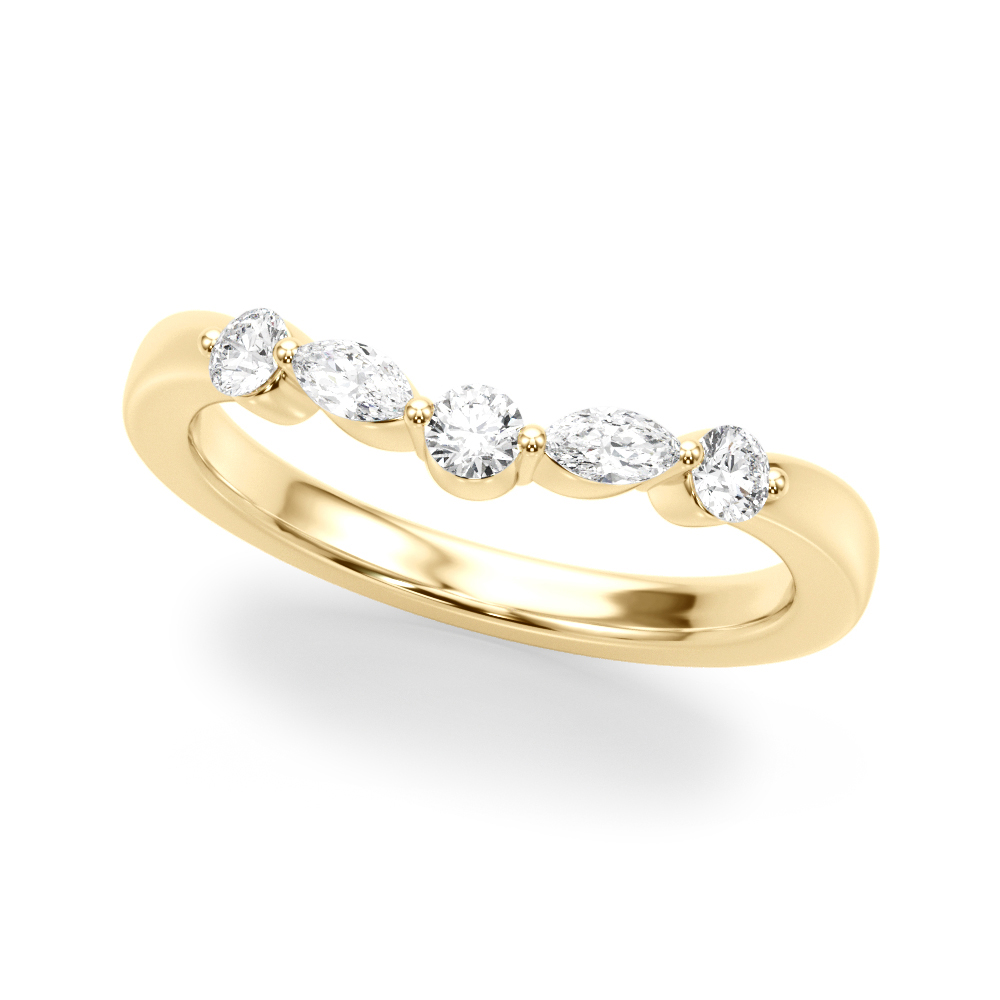 Xiao Lab-Created Diamond Shared Prong Setting  Wedding Ring