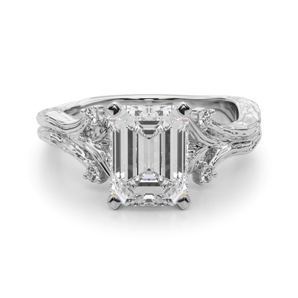 Saronia Natural 4 Prong Set Diamond Ring