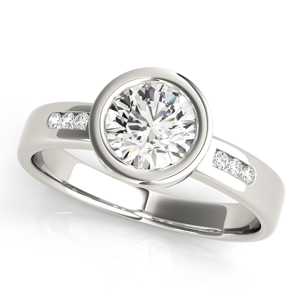 Zaeem Lab-Created Diamond Bezel Setting Engagement Ring