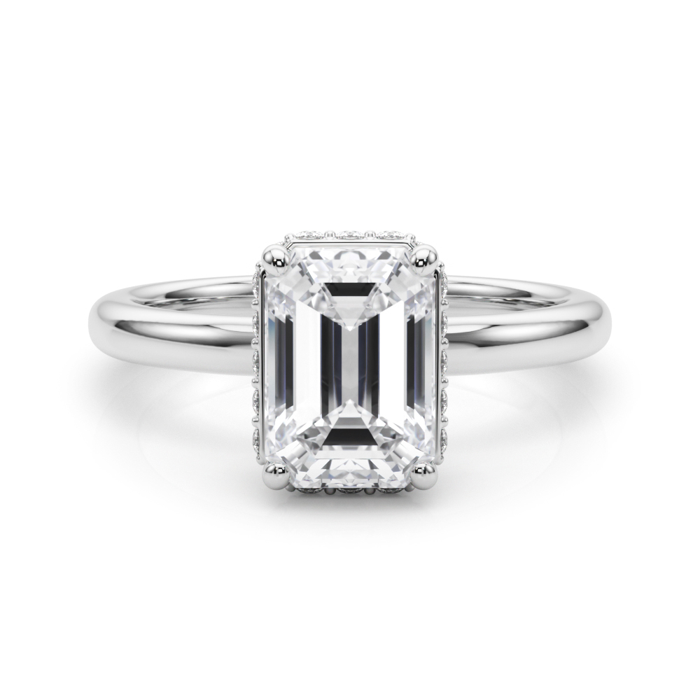 Rosatta Natural Diamond 4 Prong Engagement Ring